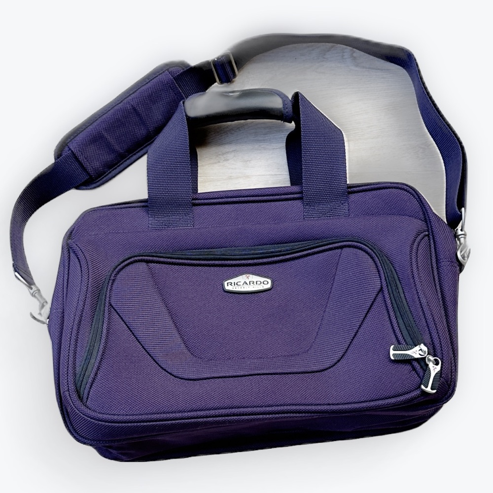 Ricardo Beverly Hills Purple Convertible Straps Travel or Office Bag-Never Used